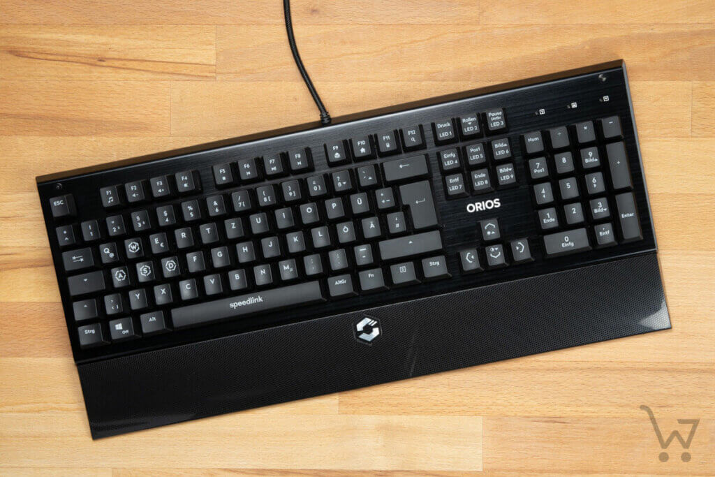 Gaming-Tastatur von oben