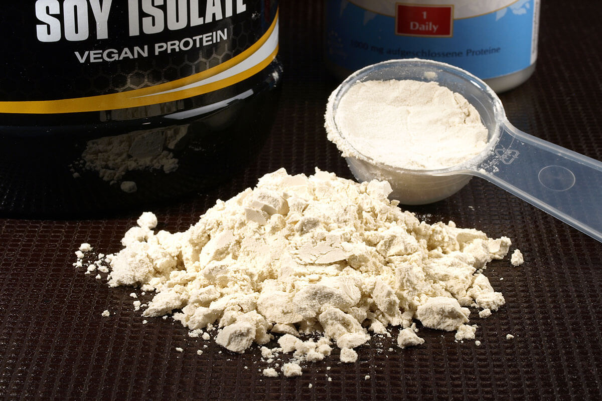 loses eiweisspulver auf oberflaeche