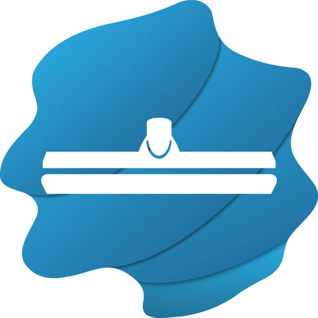 Icon für Gummilippe: Der Saugaufsatz eines Fenstersaugers