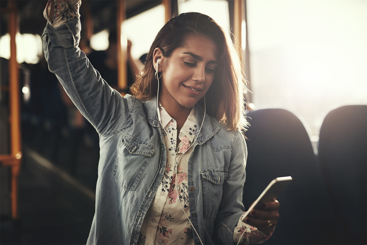 Woman listening to Music