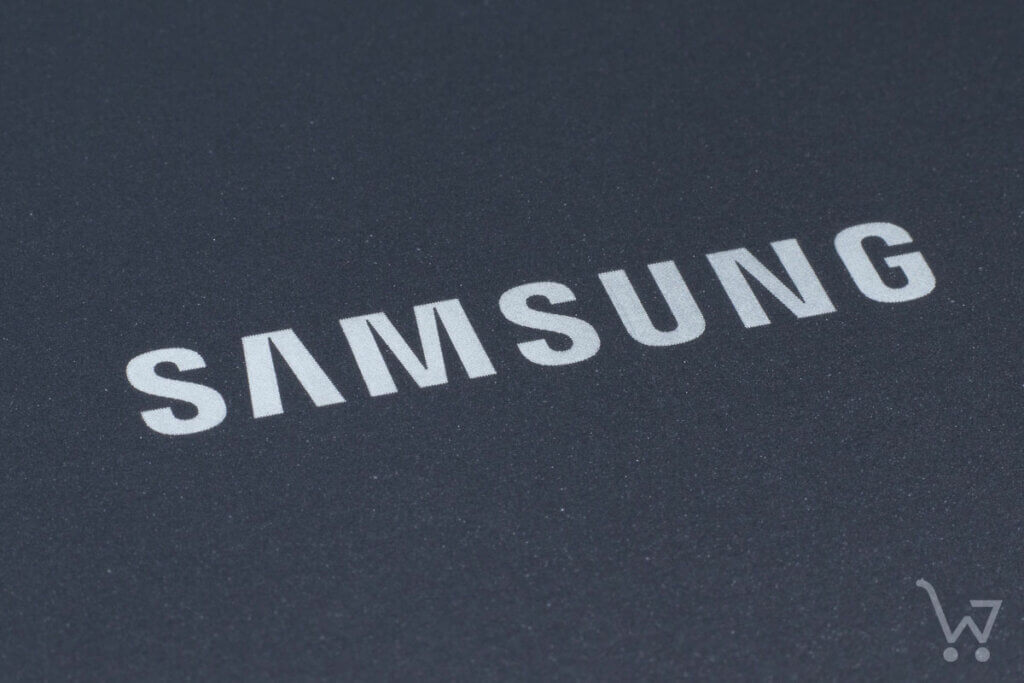 Nahaufnahme des Samsung-Logos