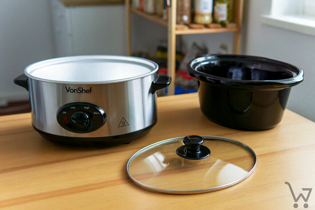 drei Teile eines Slow-Cookers