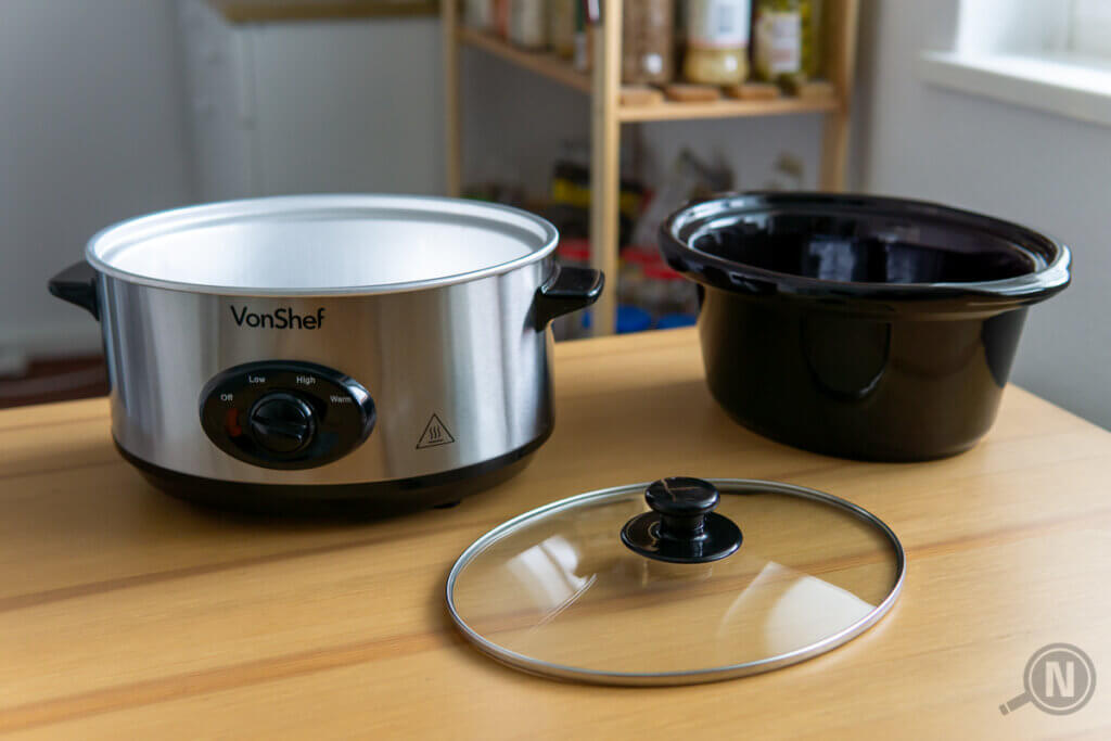 slow-cooker drei teile des cookers