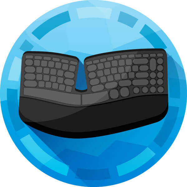 Grafik ergonomische Tastatur