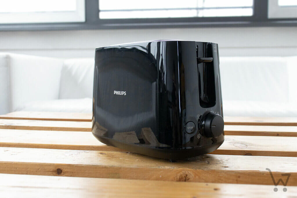 Seitenansicht eines Toasters