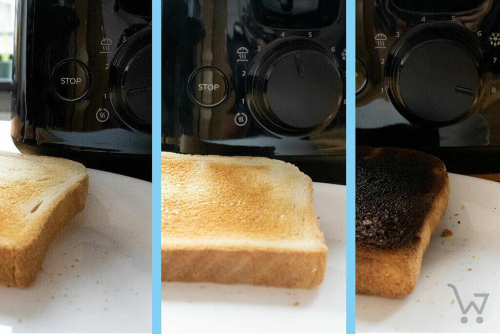 Verschiedene Toaststufen